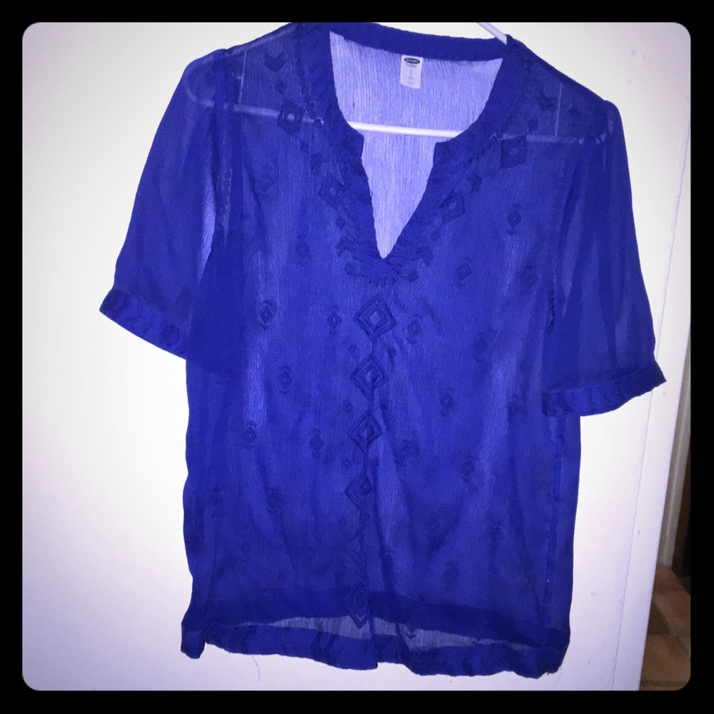 Winter Blue Sheer Blouse